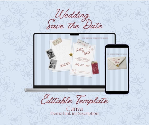 Scrapbook Save the Date - Wedding Website Template