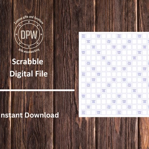 Scrabble board game  Digital File