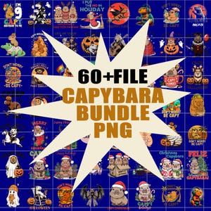 60+ Capybara Png Bundle, Funny Capybara Png Clipart, Capybara Png, Capybara Silhouette, Cat Design Png, Digital File