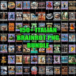 150+ Italian Brainrot Homage Png Bundle, Italian Brainrot Design, Bombardino Crocodilo Png, Tralalero Tralala, Tung Tung Tung Sahur Png