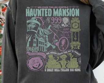 Comfort Color® Disney Nawiedzony Dwór PNG Witamy Głupi Śmiertelnicy Autostopowicz Duch Straszny Sezon Madam Leota Disney Halloween PNG