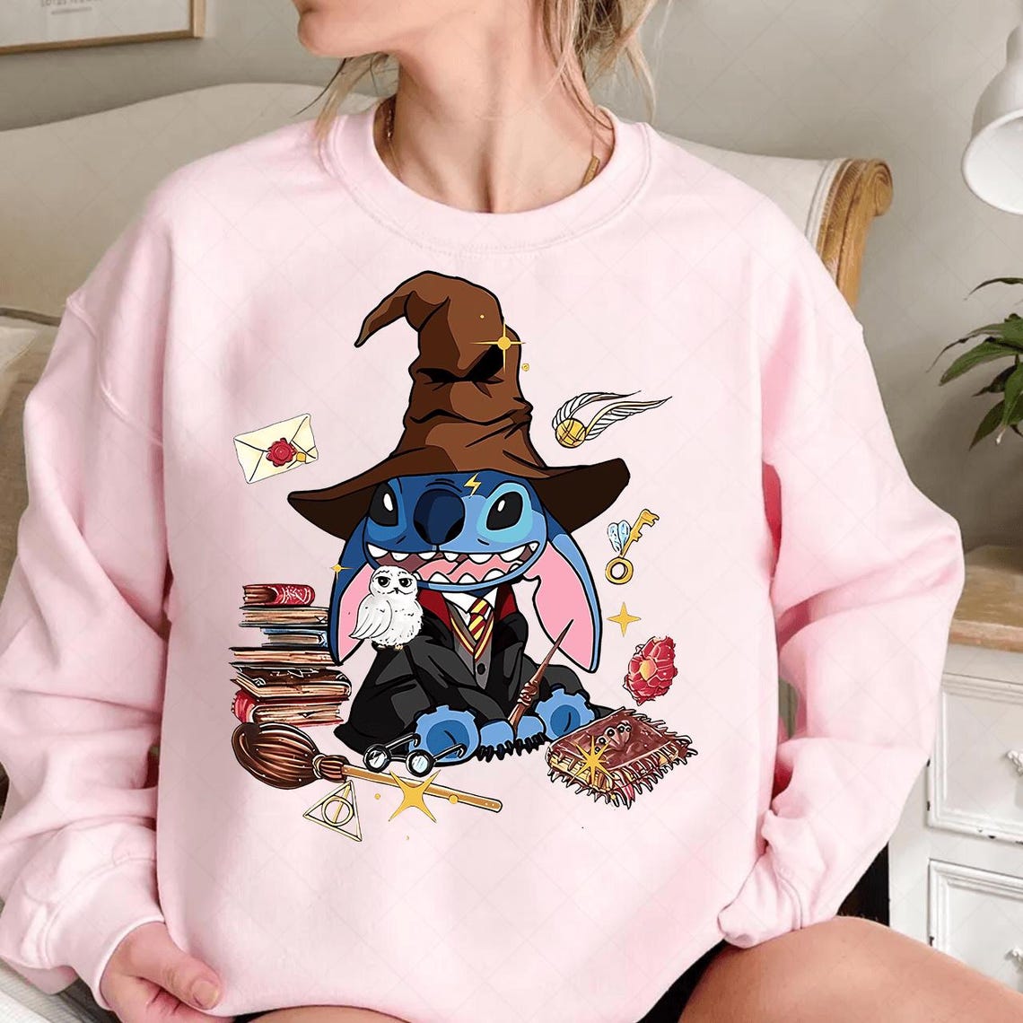 Wizard Stitch PNG Halloween Shirt, Magic School Book Owl Wand Broom ...