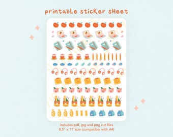 study stickers printable stickers digital stickers etsy