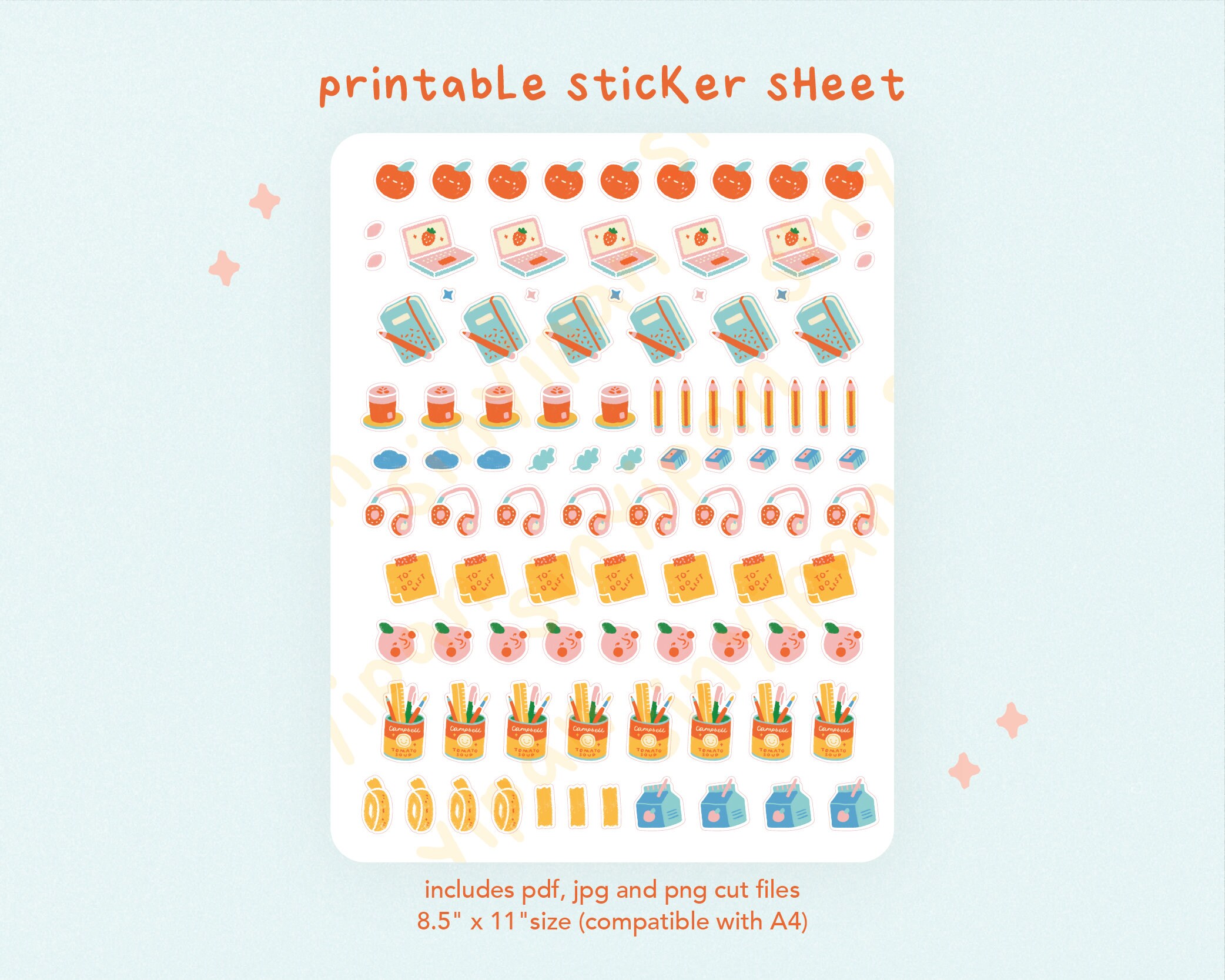 study stickers printable stickers digital stickers etsy australia