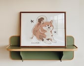 Custom Pet Portrait, Non-AI, Cartoon Dog Illustration, Personalised Pet Art, Cute Dog and Cat Gift