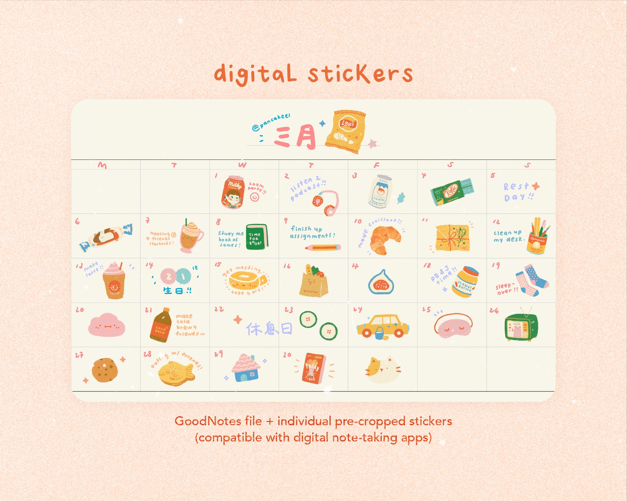 Cozy Night Planner Stickers | Cute Journaling, Goodnotes (printable ...