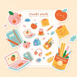Studiestickers | Afdrukbare stickers | Digitale stickers | Goodnotes | Dagboek | Planner | Plakboek | School College University