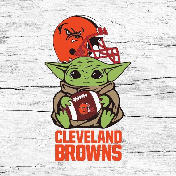 Download Baby Yoda Star Wars Cleveland Browns Svg Nfl Svg Football Etsy