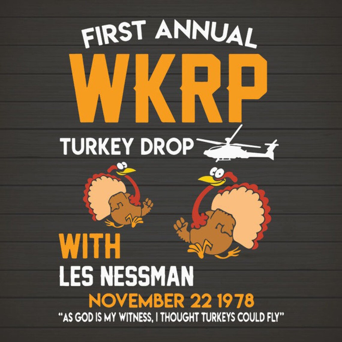 Digital First Annual Wkrp Turkey Drop With Les Nessman Etsy