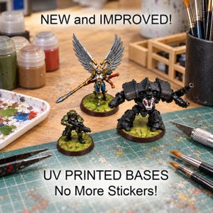 Heroscape-Ersatzbases, neue runde Bases in neuer Größe für 28-mm-Spielminiaturen, DIY-Basegestaltung