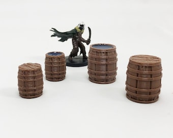 Wooden Barrels for 28mm miniature gaming