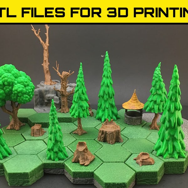 Forest Set - "HEX" tiles