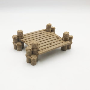BIG little Dock, larger scale dock for fairy gardens or garden railroad, 5 3/4&quot; wide x 4 1/2&quot; long x 2&quot; tall.