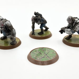 Heroscape Replacement Bases, 28mm game miniatures, 32mm round bases - pack, for war & skirmish games, DIY basing