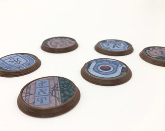 Cryptic Ruin Designs - Bases for game miniatures - 32mm round bases - 12 pack, For Heroscape and other war & skirmish games, DIY basing.