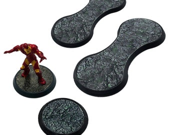 Bases de remplacement Heroscape, miniatures de jeu de 28 mm, bases rondes de 32 mm ou bases d'arachide de 32 mm x 78 mm pour les jeux de guerre et d'escarmouche, base de bricolage