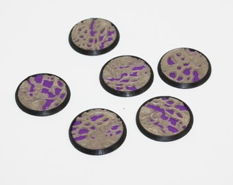 3D Mystic Bases for game miniatures - 6 pack. Designed for DND, Heroscape, Gloomhaven minis and other War and Skirmish games. DIY basing.