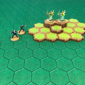 Tapete para juegos - Hierba - Cuadrícula hexagonal, opciones 1", 1.5", 1.75" (AF), perfecto para Heroscape y cualquier otro juego basado en hexágonos, neopreno