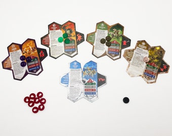 Special Heroscape Markers - Round, Wound, Grenade, Negation, Exoskeleton, Lycanthropy, Experience markers, game tokens, board games