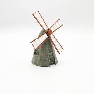 Stone Windmill for miniature gaming, scatter terrain, fairy garden, model train scenery, miniature diorama's, great gift for your gamer