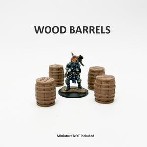 Holzfässer für 28 mm Miniatur Gaming