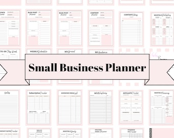 Small Business Planner Printable BUNDLE, Home Business Organizer Online Business planner, Business Tracker PDF, Instand Download, Printable