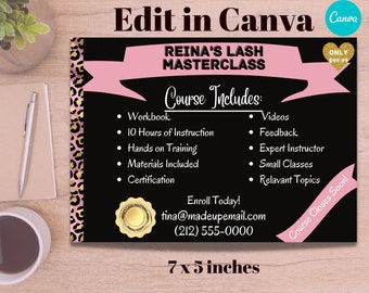 Nail Class and Nail Training Flyer | Event Flyer | Lash Training Sale Flyer | Lash Course Flyer| Wig Class | Editable Event Flyer | Canva