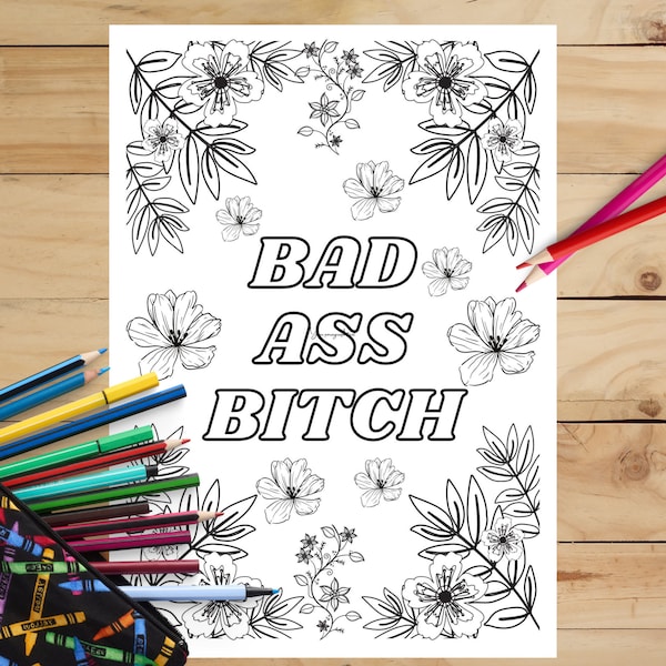Bad Word Coloring - Etsy