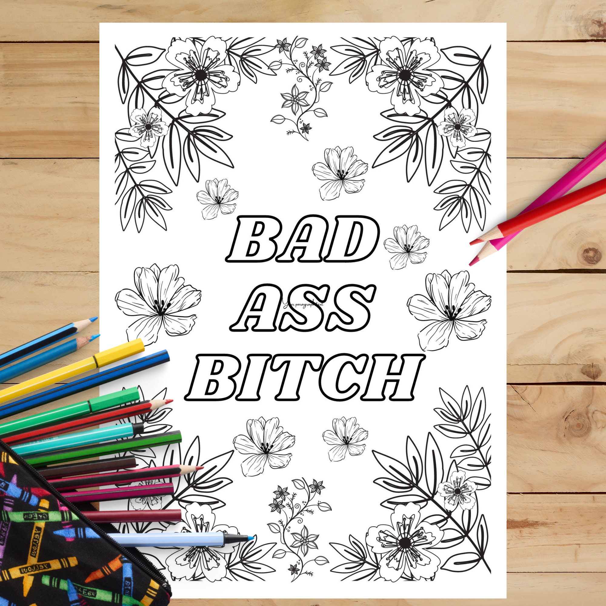 Swearing Coloring Page, Sweary Coloring Book, Swear Word Coloring Page ...