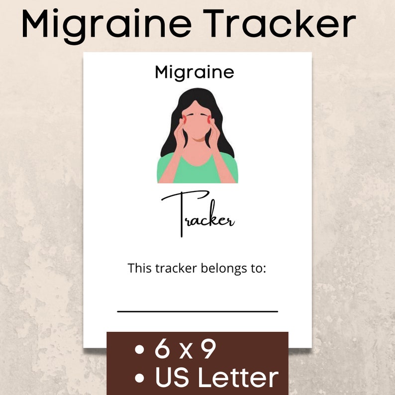Migraine Tracker Printable,  Migraine Journal, Migraine Log, Migraine Logbook, Symptom Tracker, Printable Pain Diary, Headache Journal