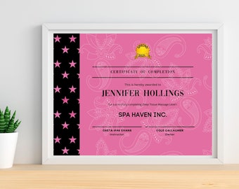 Certificate of Completion Nails/ Lashes Course/Editable Template/Nails Course Certificate | Class Certificate | Wig Class Certificate
