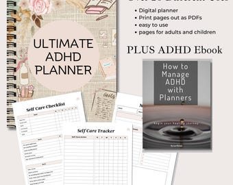 ADHDPlanner, ADHD Journal, All in One Digital Journal 2025, Digital Planner, ADHD Planner Goodnote, ADHD Organization, Braindump Planner