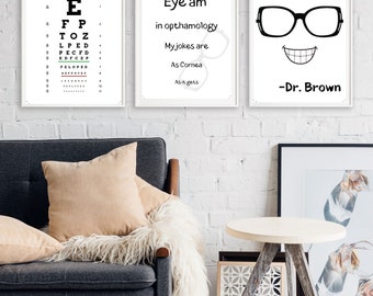Editable Personalized Funny Ophthalmologist Gift| Ophthalmology Art|Printable Wall Art|Doctor Office Decor|Minimalist Digital Download Canva