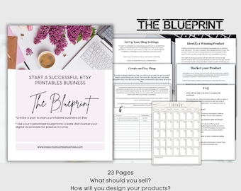 Etsy Business Planner |Side Hustle Freelance Business Planner| Printable Business Plan Template |Side Hustle Starter Kit for Solopreneurs