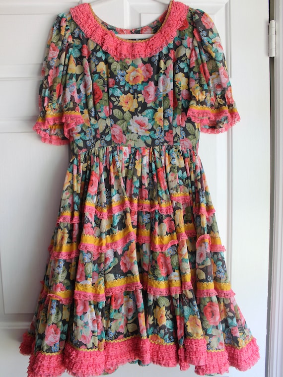 Vintage Square Dancing Dress