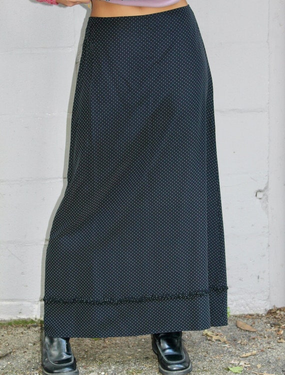 Vintage DKNY Classic Polka Dot Maxi Skirt