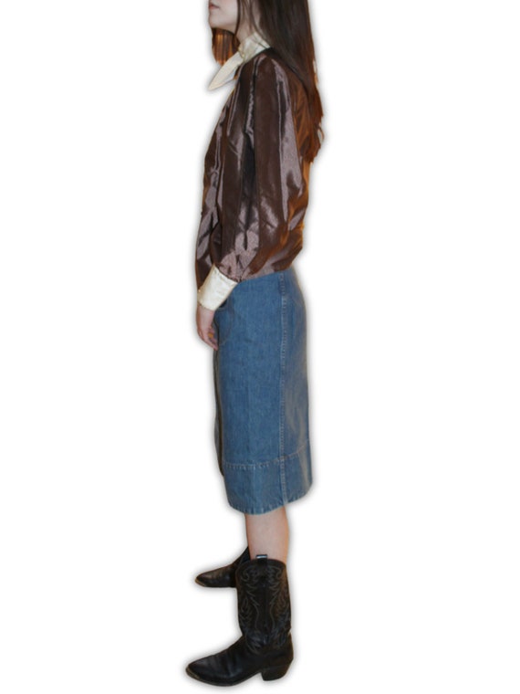 Marc Jacobs A-Line Denim Skirt W/ Circular Pockets - image 3