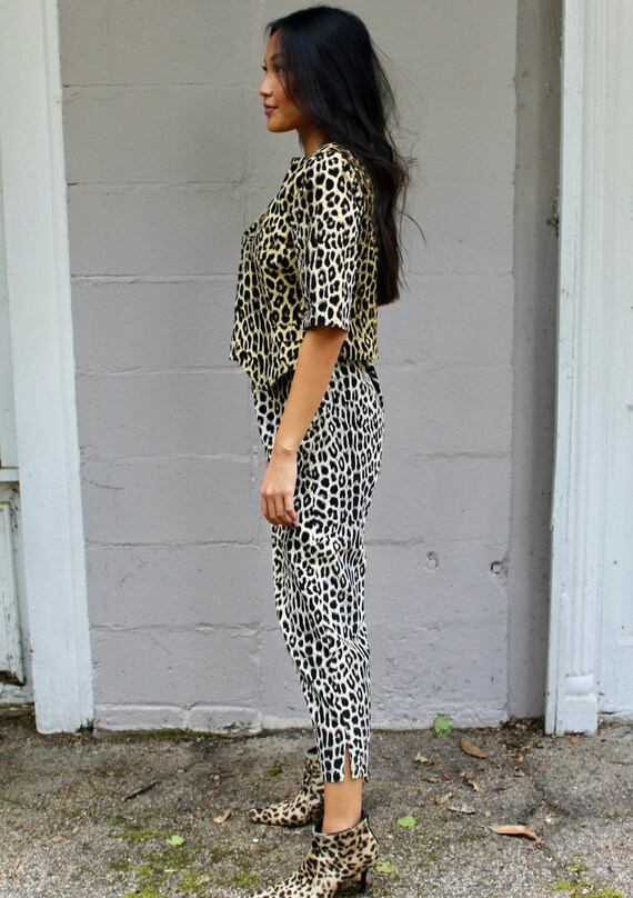 Vintage 1950s Cheetah Print Matching Set Gem