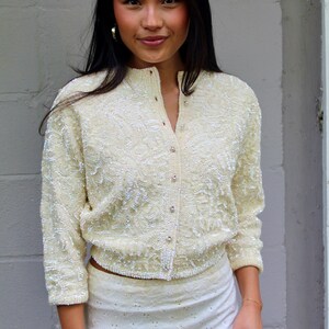Beaded top evening sweaters