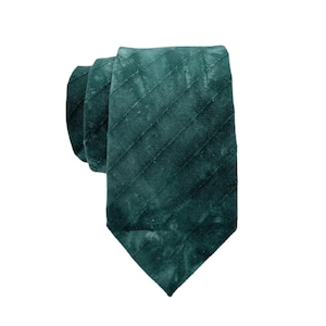 Herren Nebula Teal Tie Dye Schmale Krawatte