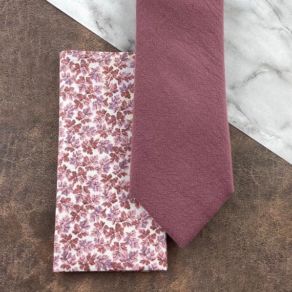 taupe blush tie and pocket square