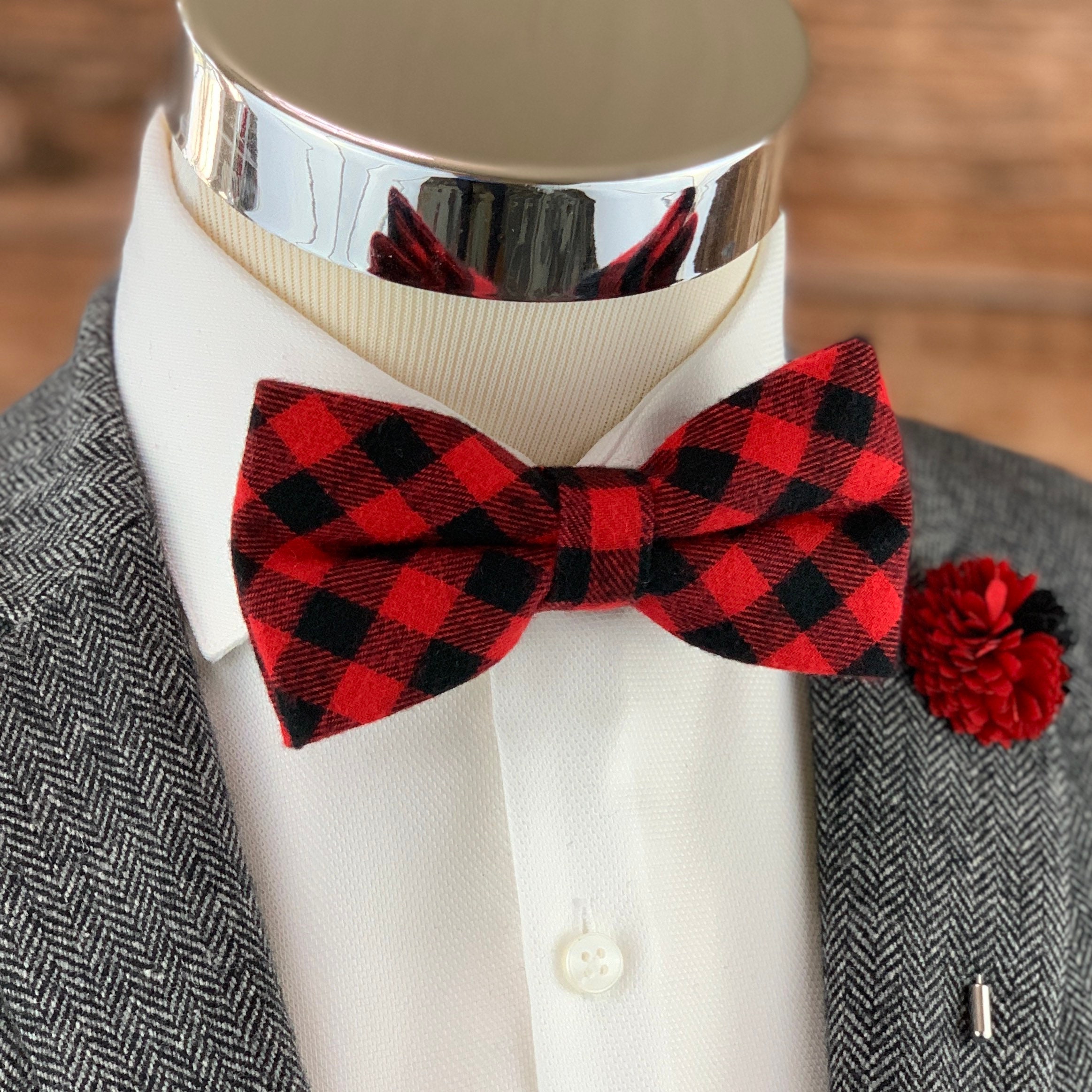 mens buffalo plaid tie