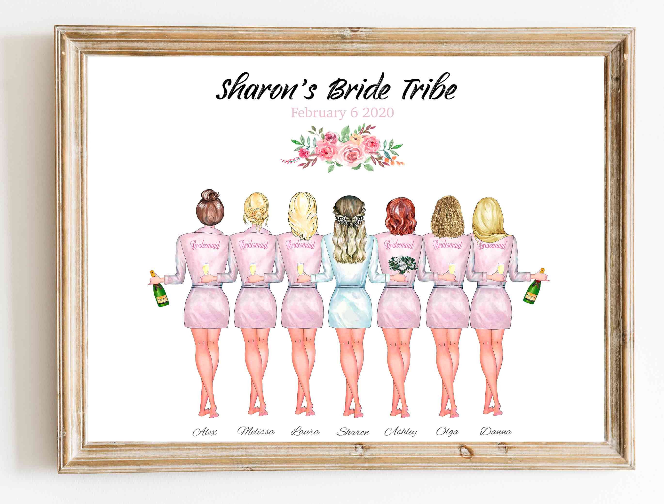Bride Tribe Print Bridesmaid Gift My Bride Tribe Wedding Etsy