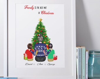 Digital Art, Brothers Christmas Gift, Sisters Christmas Gift, Family Christmas gift, Christmas Gift, Brother Sister Gift,  Family Christmas,