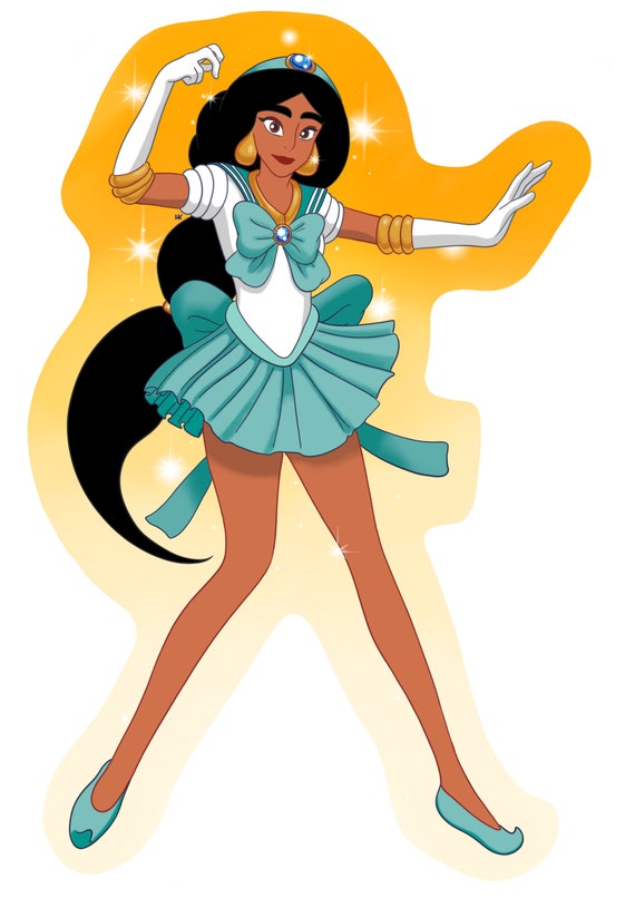 Disney Princess Jasmine Sailor Scout Etsy