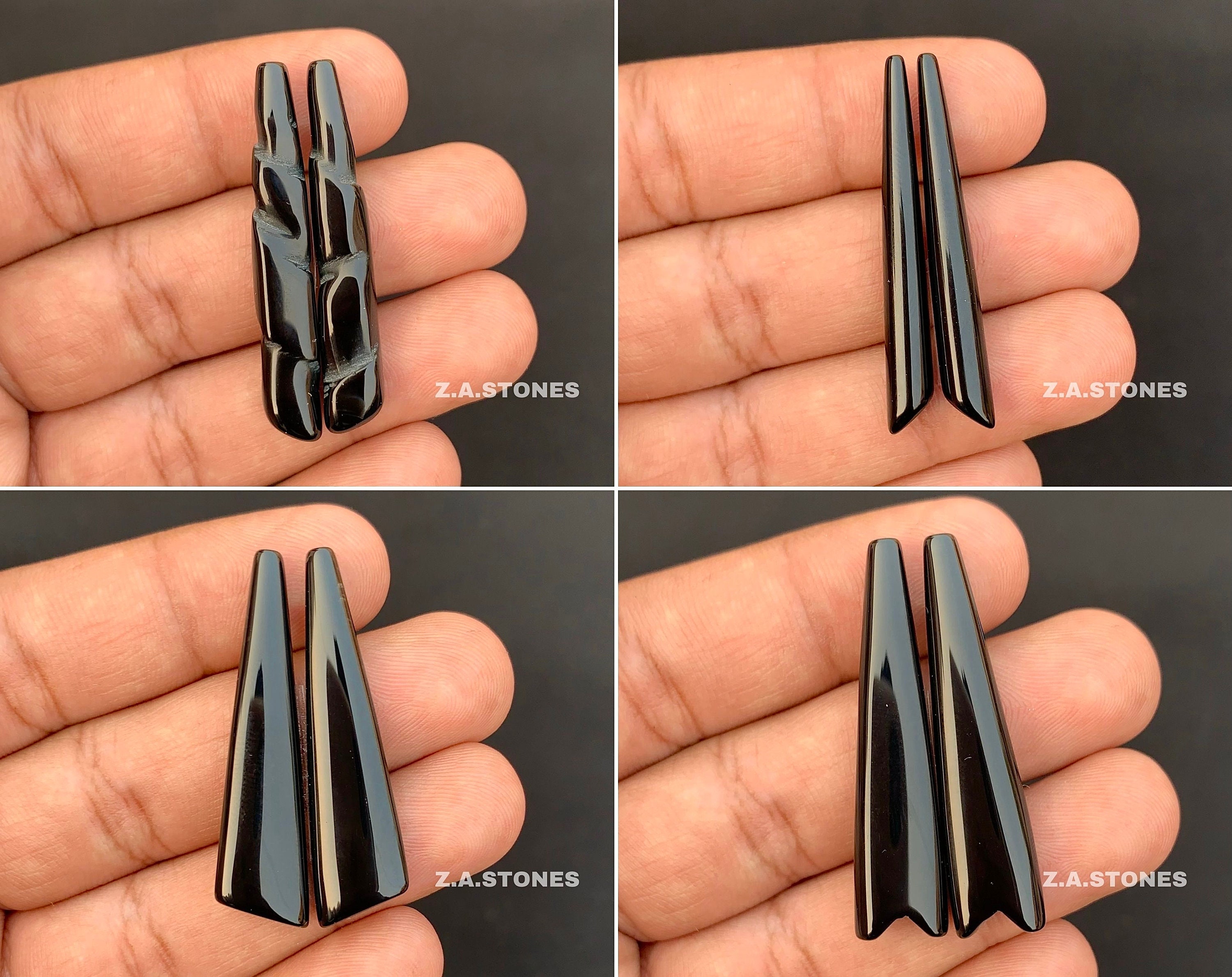 Schwarzer Onyx Onyx Schwarzer Tropfen Tropfen Onyx Stein | Etsy