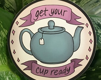 Spill The Tea Sticker 3”x3”