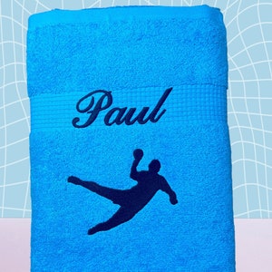 Handballer towel with name, bath towel, guest towel, sauna towel, beautiful colors