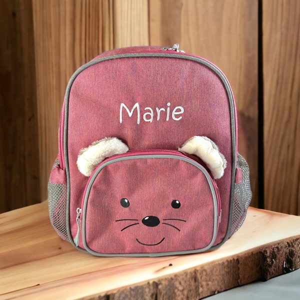 Functional backpack with embroidered name Sterntaler Emmi Donkey or Mabel Mouse kindergarten bag