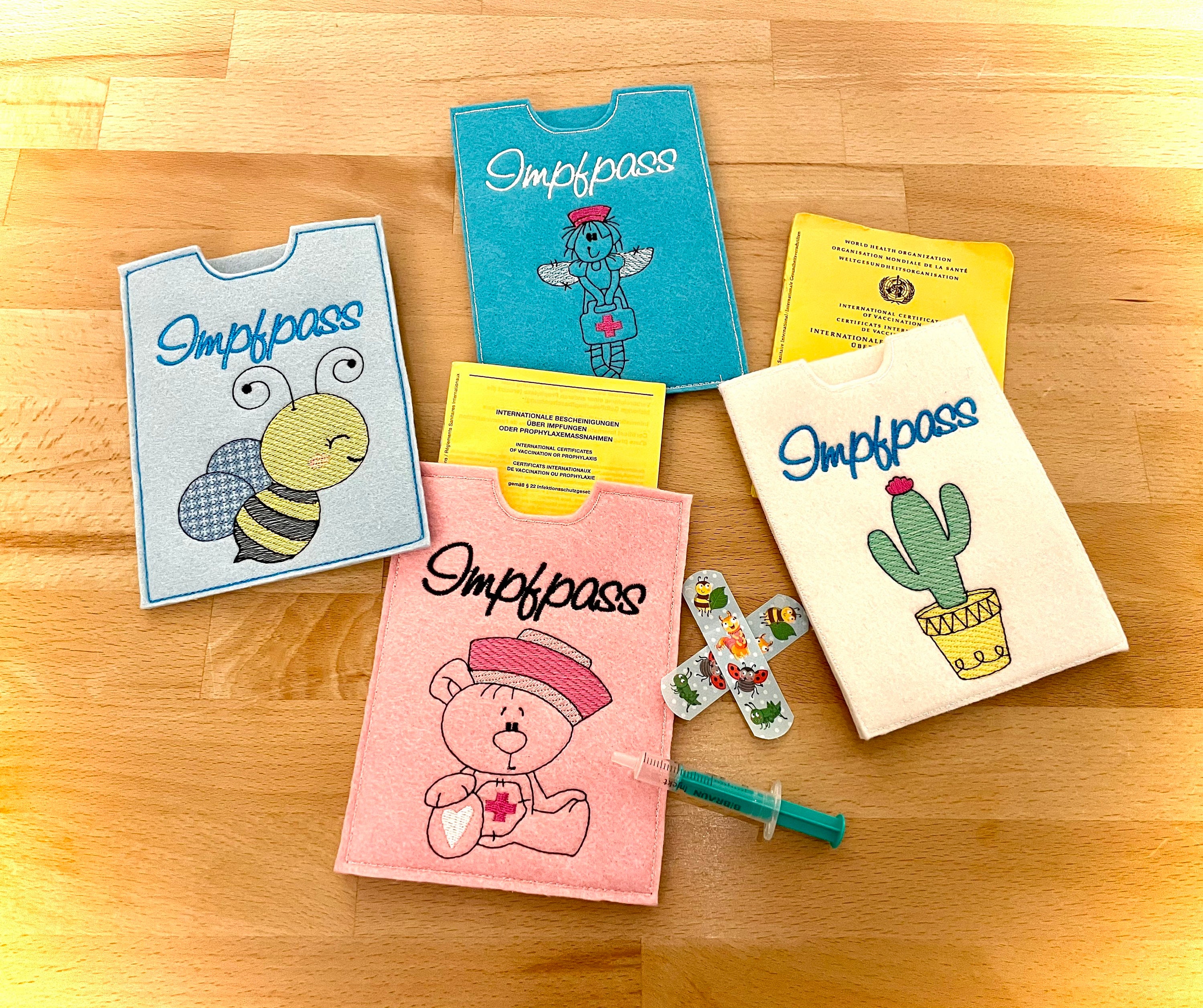 Vaccination Passport Cover for Children Felt Embroidered With - Etsy India